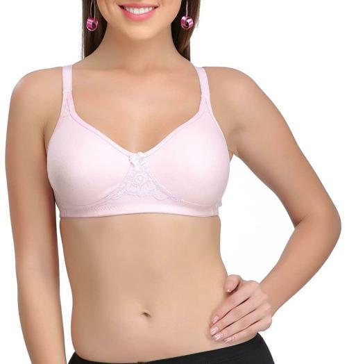 Eve's Beauty Women Pink 34B Seamless Soft Cup Non Padded Bra (34B)