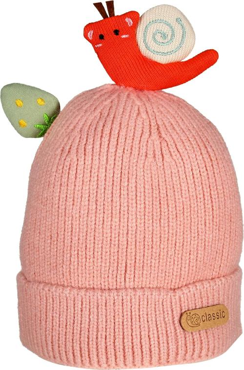 Soku Shopee Boys and Girls Pink Woven Wool Blend Cap