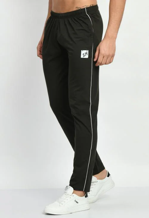 SMSHOPMORE Track Pant for Men Regular Fit Track Pants with Unique Design for Maximum Style & Comfort Everyday Use Lowers for Men (Size: Medium)