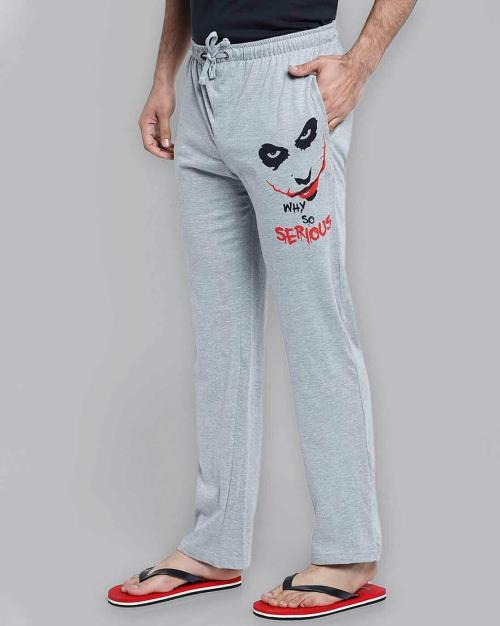 Free Authority Men Joker Printed Grey Pyjama