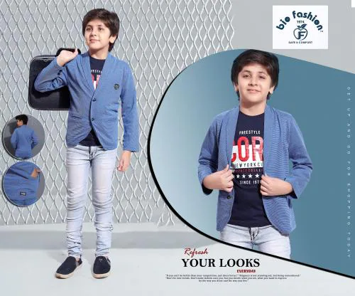 BIO KID BOYS TRENDY BLUE BLAZER WITH NAVY T SHIRT