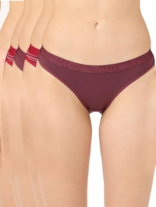 Jockey Women Assorted Cotton Stretch Bikini Panty Pack Of 5