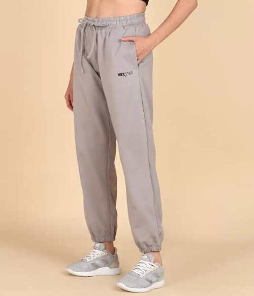 Rhino Rage Women Solid Grey Track Pants-Size-S-Grey