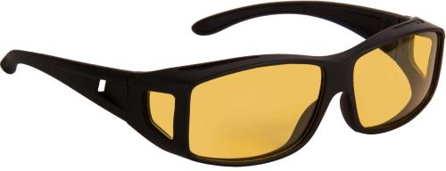 NuVew Polarized UV Protected Unisex Wayfarer/Rectangular Sunglasses - (Yellow Lens | Black Frame | Large Size)