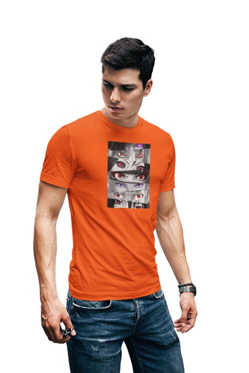Orange - XL Rage Eyes Naruto T shirt For Men TeesTheDay