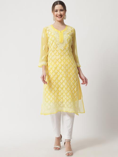 Ethnava Women’s Hand Embroidered Chikankari Kurti