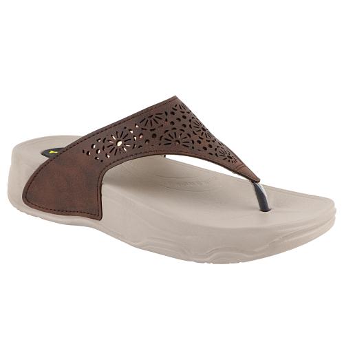 WELCOME Brown Flip Flops for Women