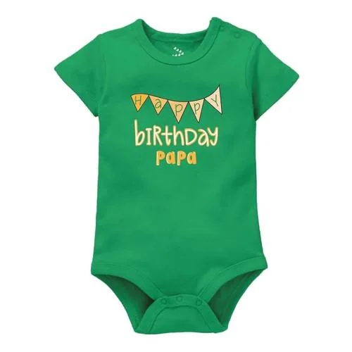 ZEEZEEZOO Happy Birthday Papa Baby Onesie | Bodysuit | Romper