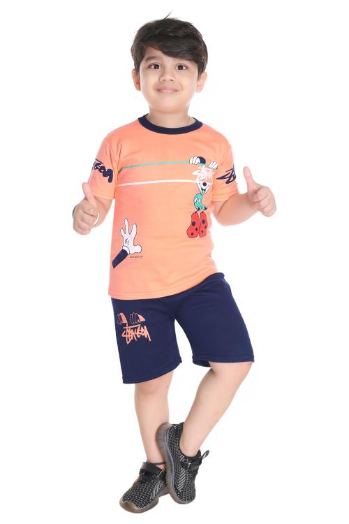 NEW GEN BOYS MULTICOLOR 100% COTTON PACK OF 1 T-SHIRT & PANT