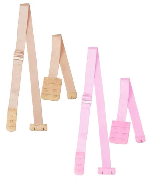 FIMS - Fashion is my style Women Beige Pink Solid Nylon Pack of 2 Straps