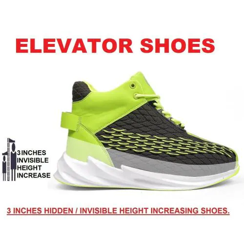 Bxxy Men's 3 Inch Hidden Height Increasing Casual Sports Running Shoes