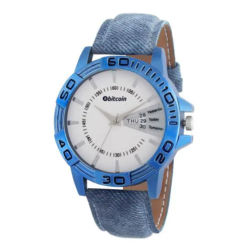 BITCOIN Wrist Watch For Men With Day & Date Indicator