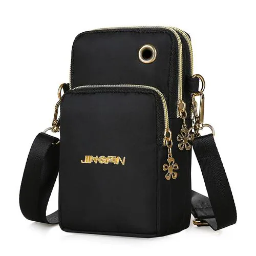 PALAY Small Cross Body Bag, Multifunction 3 Layer Mini Crossbody Shoulder Bag Phone Purse Armband with Headphone Port for Teens Girls Women