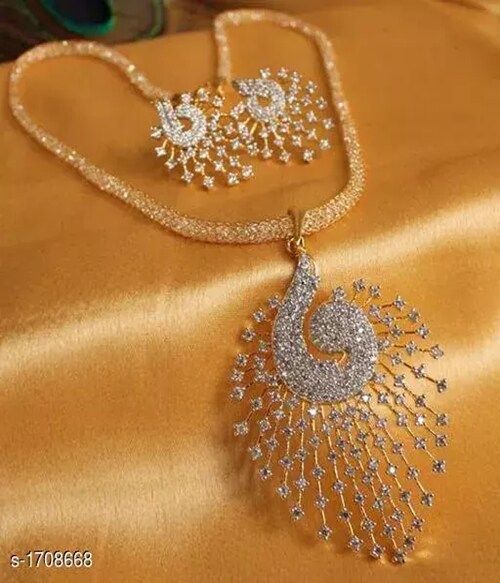 RIYA HANDICRAFT JEWELLERY Rose Gold Plated Twinkling Chic Earrings