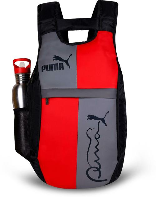 Sky Gold Red Denim Ganji College Casual Backpack, 30 L