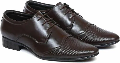 Field Care Men Lace-Ups Formal Shoes (Brown) - 6 UK