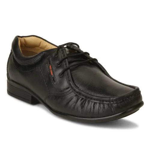 Red Chief Black Leather Formal Shoes for Men