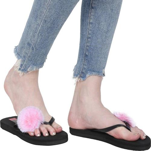 Footspring Girls Flip Flop Slippers (Pink)