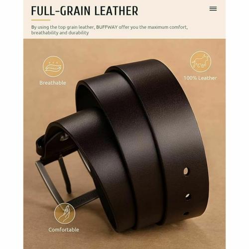 LUXURY LEATHER BELTS FOR MEN AND BOYS | SILVER LOCK | COLOR-BROWN| SIZE-44