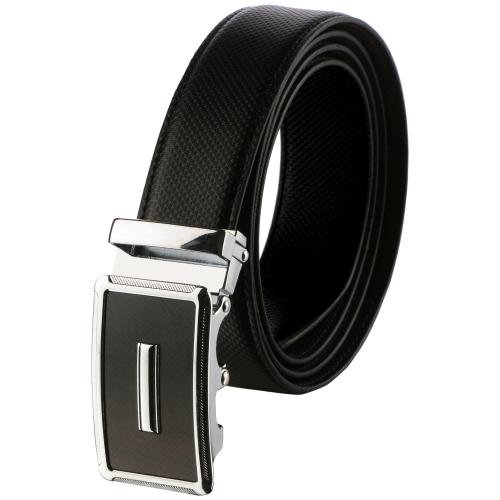 Labnoft Men's Pu Leather Auto Lock Belt (Black)