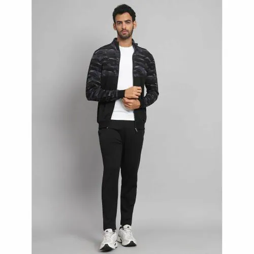 Glito Stylish Multicolor Front Full Zipper Sporty Tracksuit for Men(L)