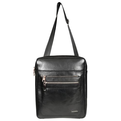 Sassora Genium Leather Black Men Sling Bag