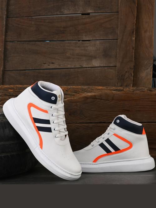 Afrojack Men's Korean White High Top Sneakers