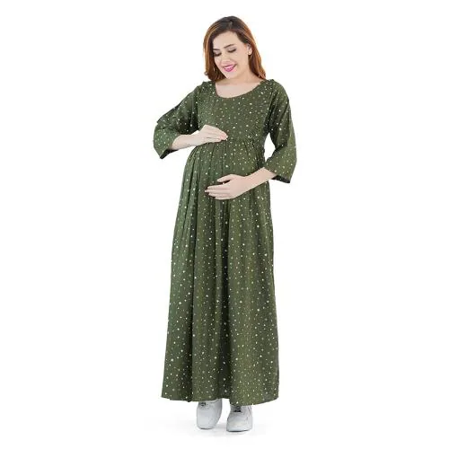 Buy Lovely Mom's Cotton Rayon Flaired Feeding Kurtis for Women with