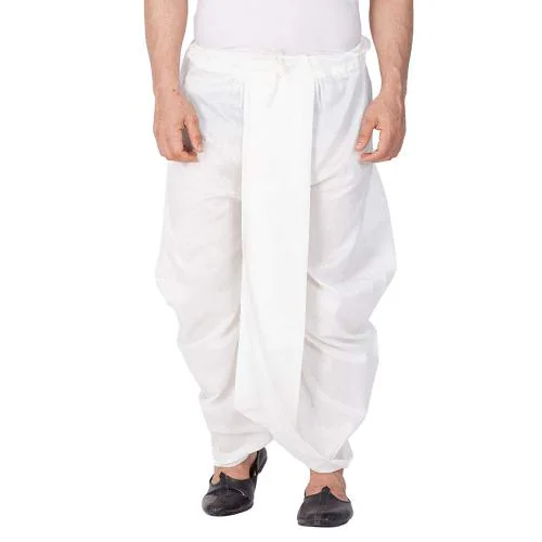 FANZI White Cotton Dhoti Pant set for Men