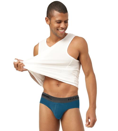 FREECULTR Men's Midnight Blue Solid Pure Modal Briefs