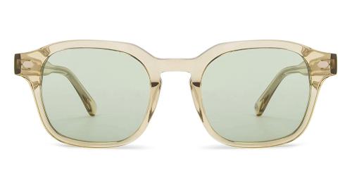 John Jacobs UV Protection Wayfarer Full Rim Transparent Light Green Sunglasses For Men And Women