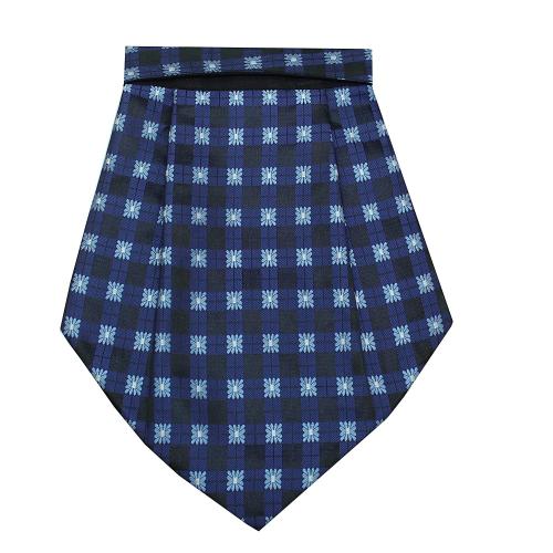 Leonardi Men Bright Blue Printed Polyester Cravat