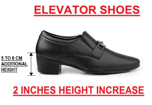 Bxxy Men's Height Increasing Elevator Formal Moccasin Slip-on Shoes