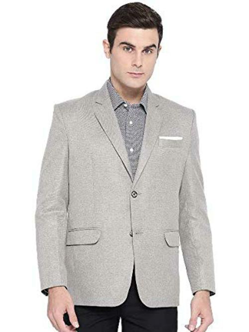 Luxrio Men Light Grey Blazer