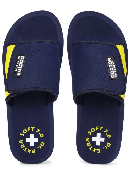 DOCTOR EXTRA SOFT Navy House Normal Slides for Men's Ortho Care Orthopaedic and Diabetic Slippers Mcr Comfortable Super Fit Doctor Daily Use Dr Flip-Flop Stylish Sliders for Boy's and Gent's OR-D-51