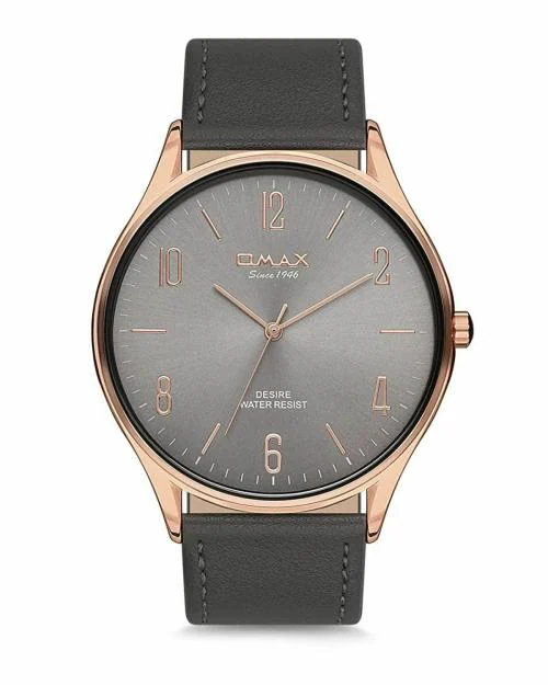 OMAX Analog Gray Watch Grey Dial With Grey Strap for Men - DX25R99A