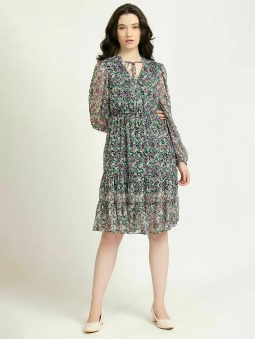 June 9 Clothing Dress for Women Stylish Casual Dresses for Girls (Green)