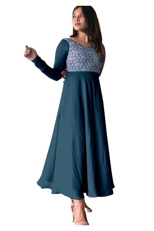 Reeta Fashion Traditional Red Georgette Embroidery Gown