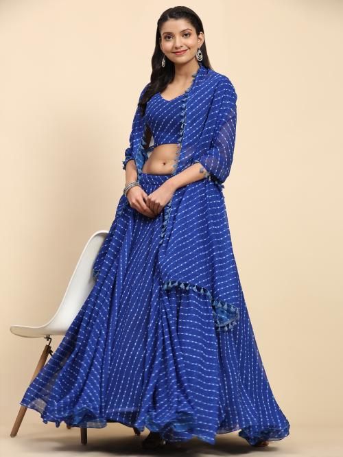 Fab Window Women's Georgette Fabric Digital Print Work Lehenga Choli With Dupatta.[YELLOW]