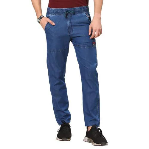 Bornfree Men Denim Regular Fit Cotton Trackpants