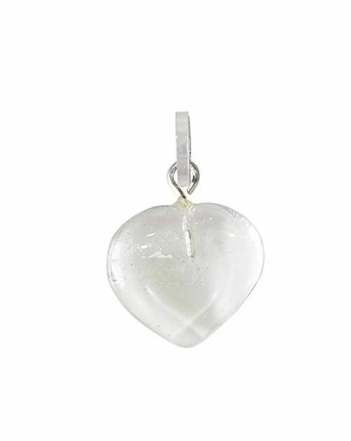Shubhanjali store Clear Quartz Heart Shape Pendant for (Women)