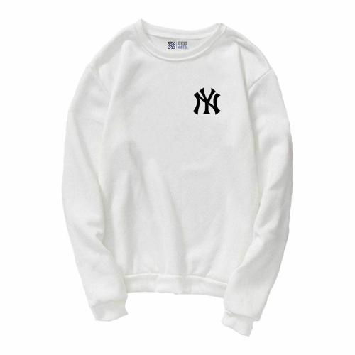 STREETMODE Men and Girls White Solid Cotton Sweathshirts - M