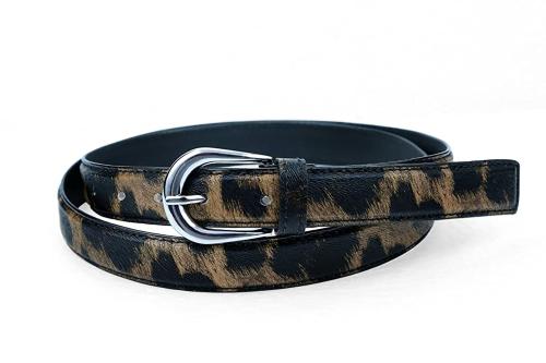 Havy Women Black and Golden Tiger Print 1 inch Mandir Tiger Print Belt