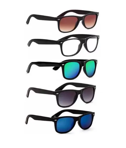 Elligator Classic Wayfarers Sunglasses for Men and Women Metal Mirror UV Lens Protection