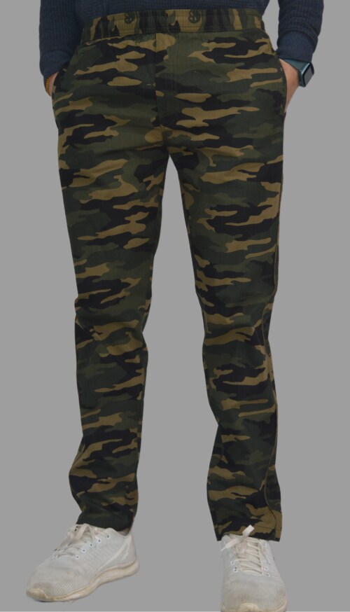 STCCLASSIC Men Army Print Lower Straight Fit Multi Colour Casual Workout Running Wear | army printed jogger pant