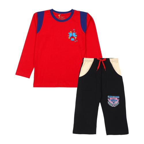 SURYA MAX KIDS FULL SLEEVE T-SHIRT AND SHORTS COMBO