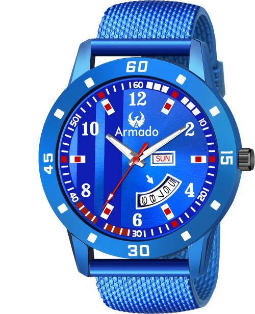 Armado Analog Blue Dial Blue Strap Watch For Boys (1504-Blue)