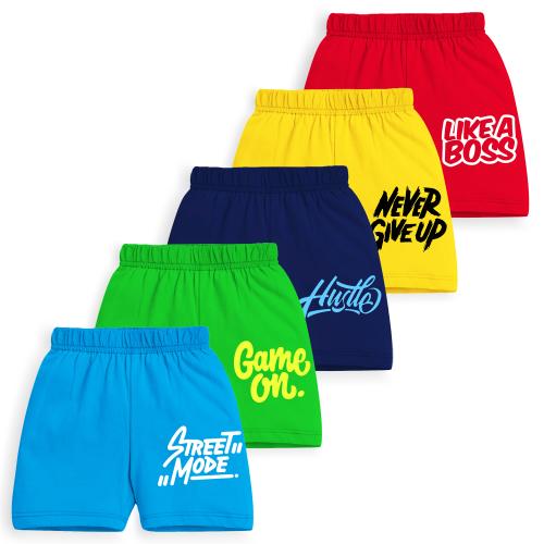 Trampoline Boys & Girls Printed Shorts (Pack of 5)