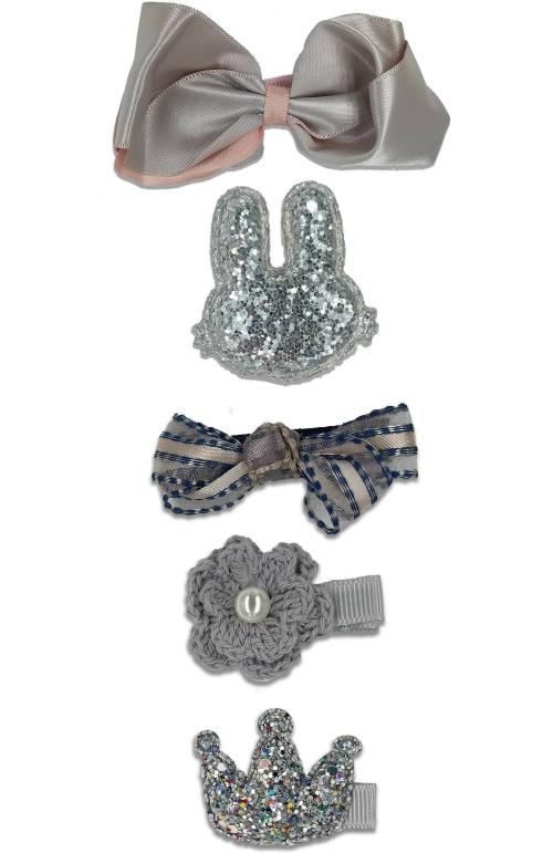 Rainbow Retail Metal Grey Hair Clips (Pack Of 5) JioMart