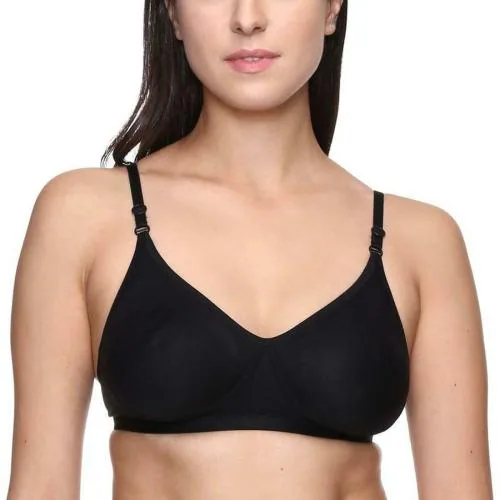 Buy SCTC Women and Girls Black 100 Percentage Cotton Wire Free Non